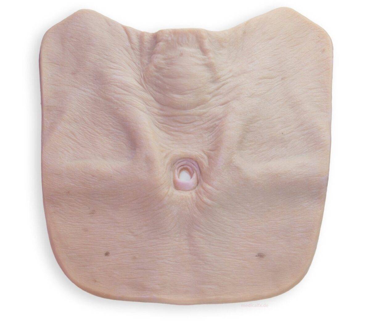 Das „Stick-On Large Tracheostoma"-Modell von MEDICAL FX Germany simuliert realistisch einen Luftröhrenschnitt und besteht aus hochwertigem Silikon. Konzipiert zur Befestigung an L…