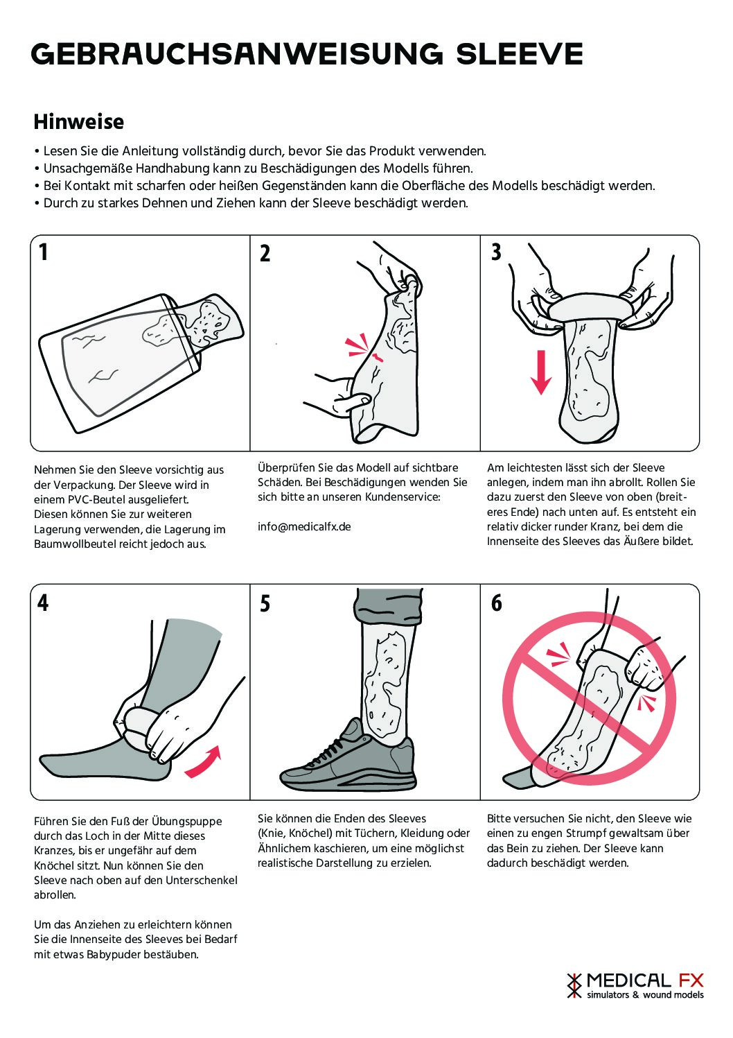 Sleeve Arm with 3 wounds